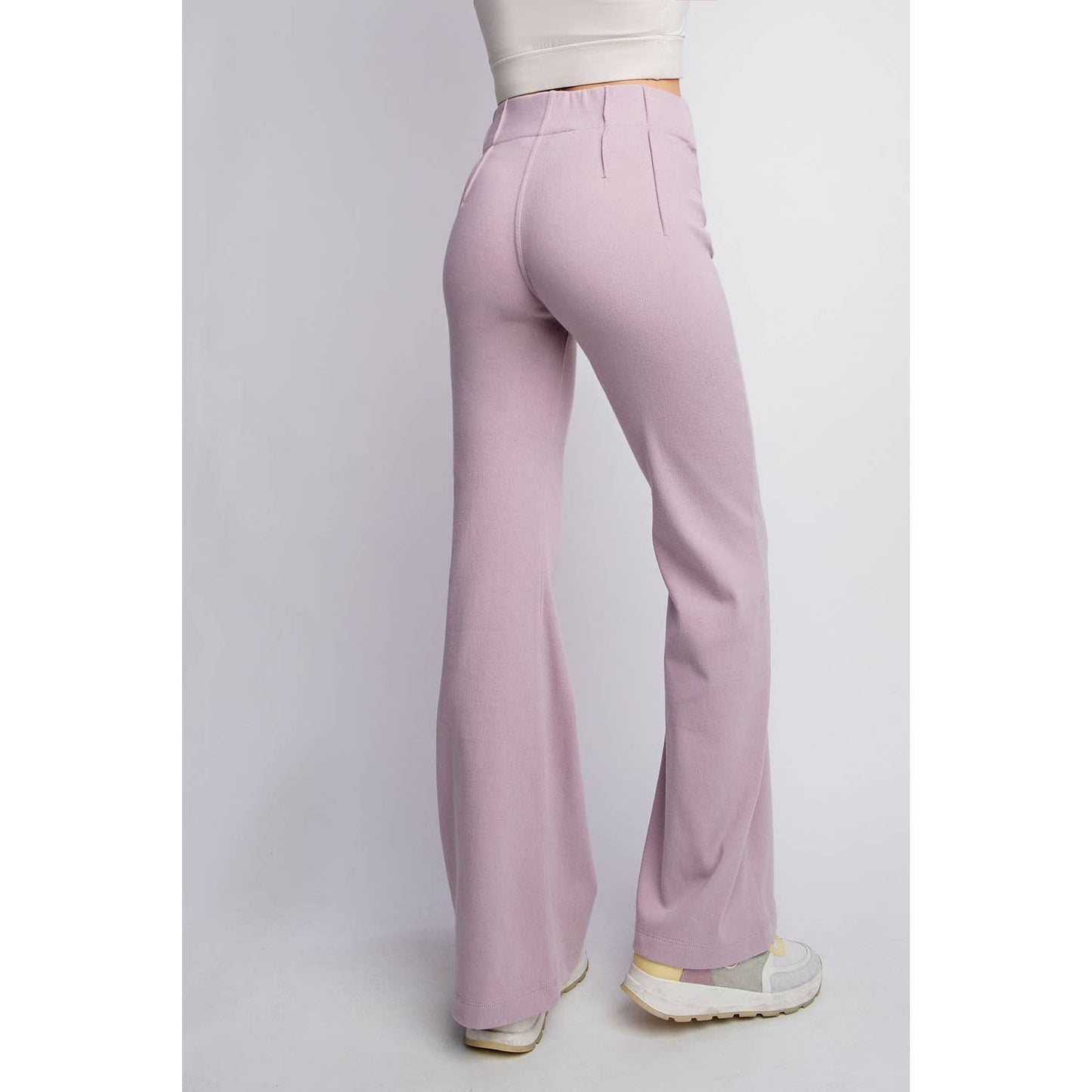 Cotton Twill Double Button Flared Pants