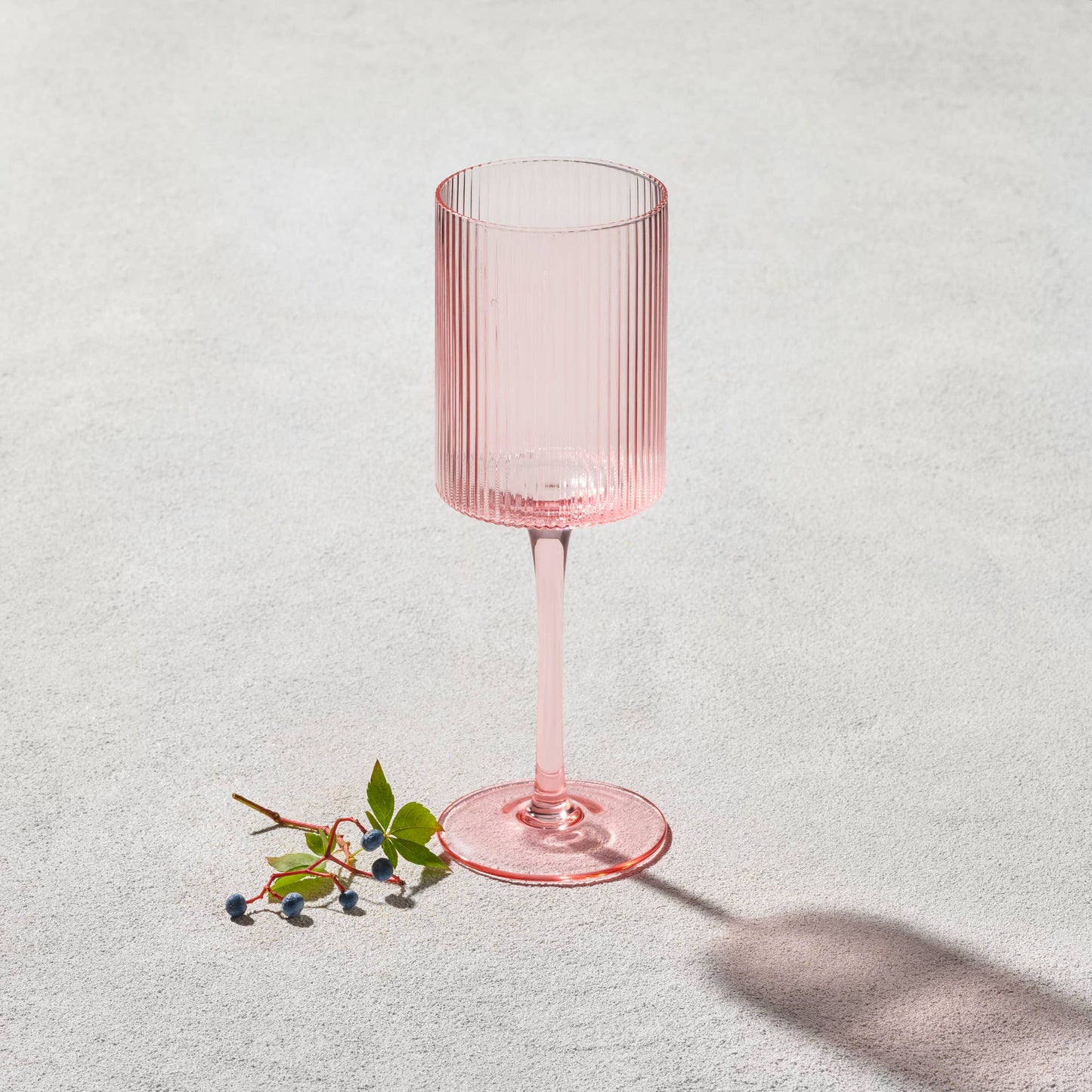 Vikko Decor - Malibu, Ribbed Glass, Blush