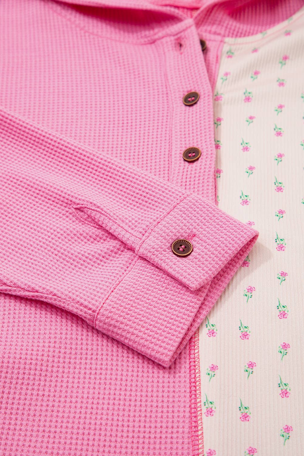 Floral Patched Hooded Oversize Pullover