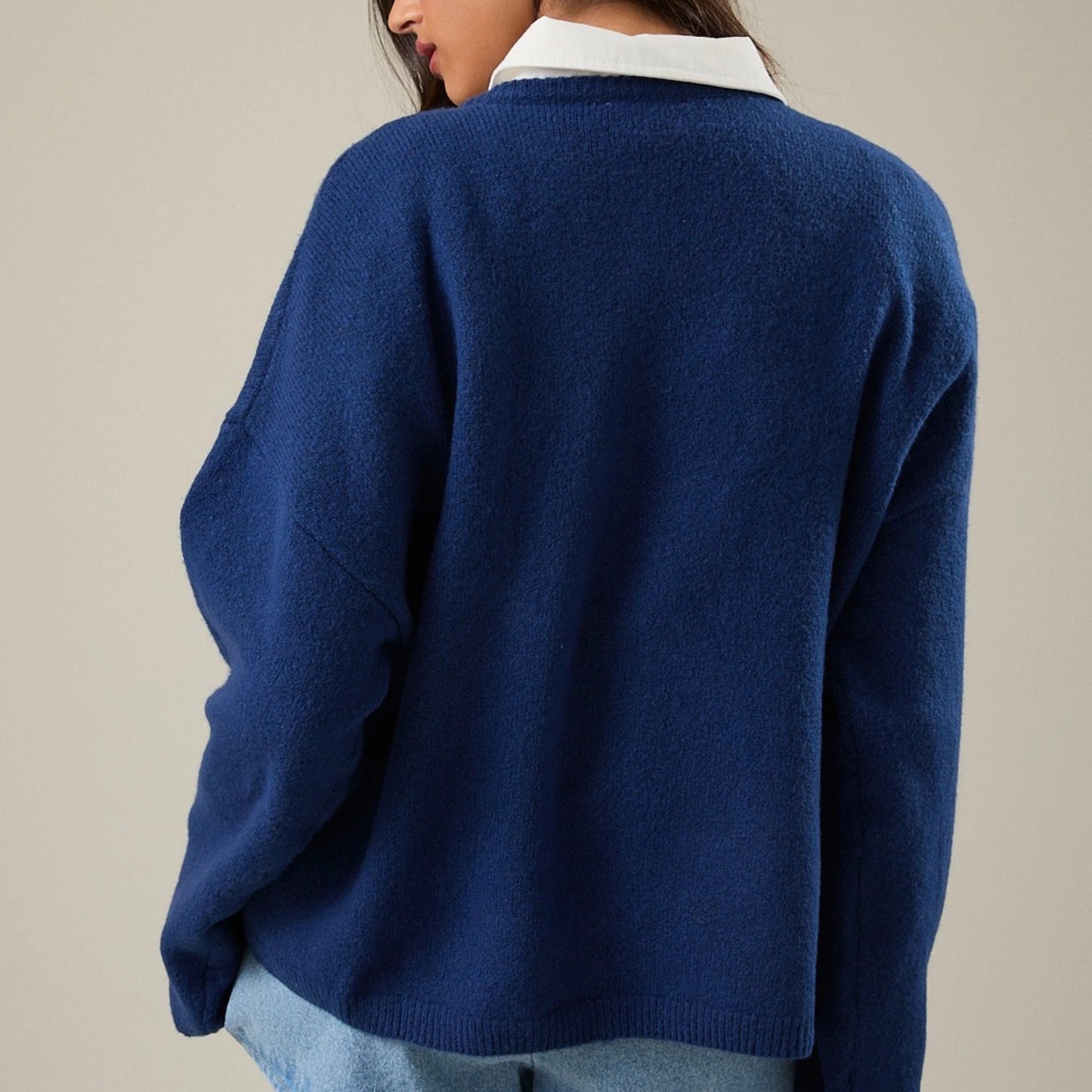 Royal Blue Sweater Cardigan