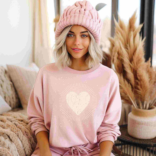 Heart Burst Crew Neck Shirt