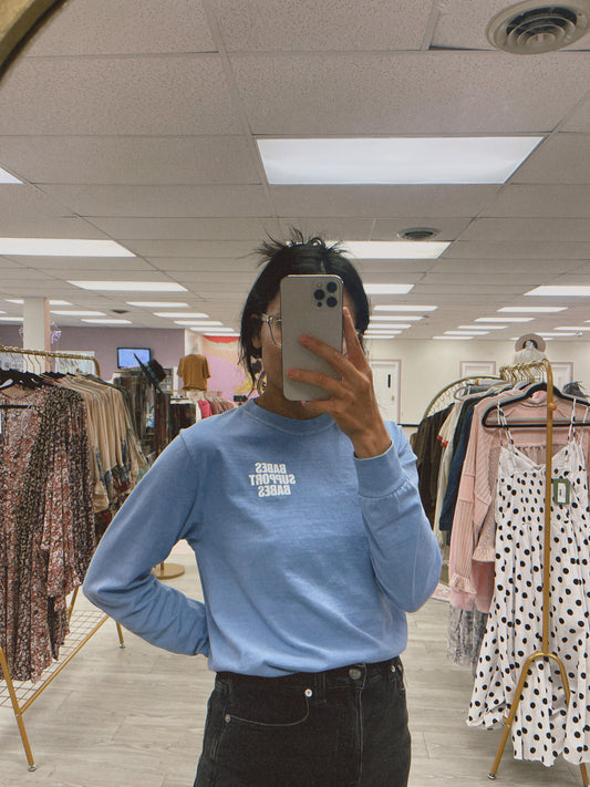 Dusty Blue Babes Support Babes Long Sleeve