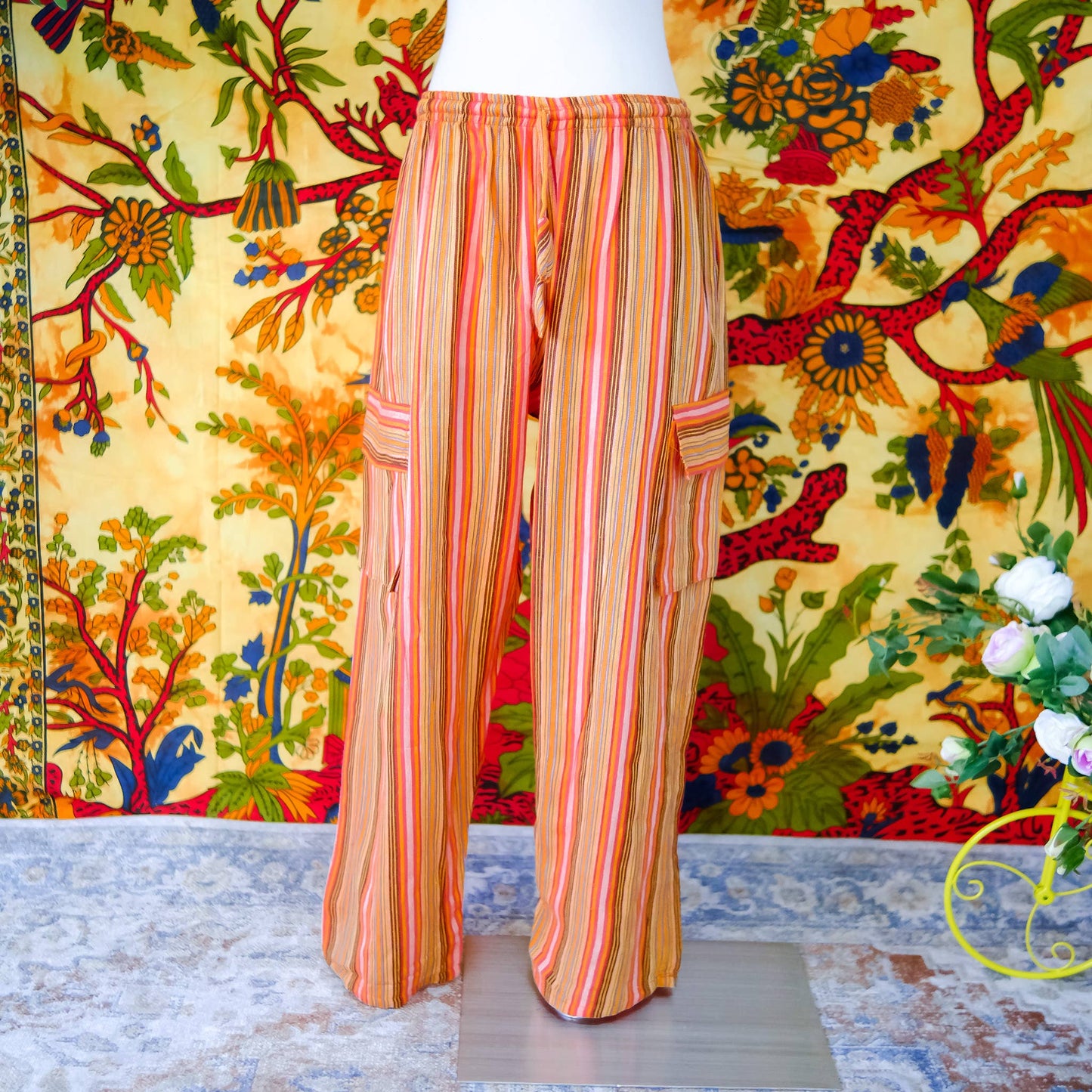 Multicolor Unisex Cotton Cargo Pants