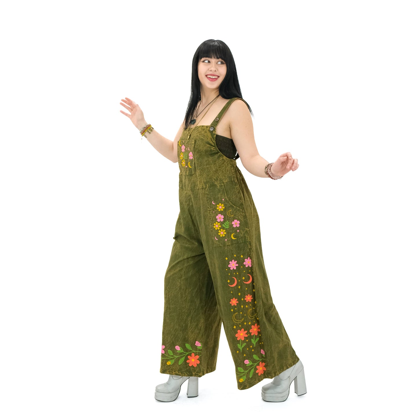 Stonewashed Cotton Celestial Jumpsuit