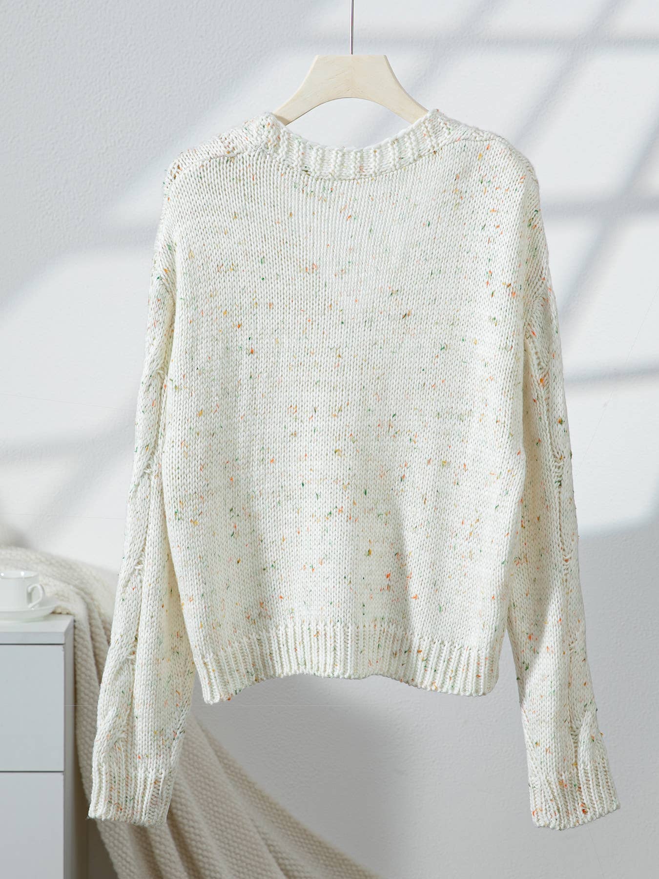 Colorful Button Knit Cardigan